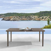 Grenada Outdoor Aluminum Gray Rectangle Dining Table - Furniture City (CA)l