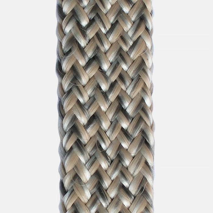 Garnet Outdoor Patio Bar Stool in Gray Acacia Wood and Rope