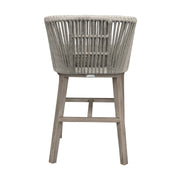 Garnet Outdoor Patio Bar Stool in Gray Acacia Wood and Rope - Furniture City (CA)l