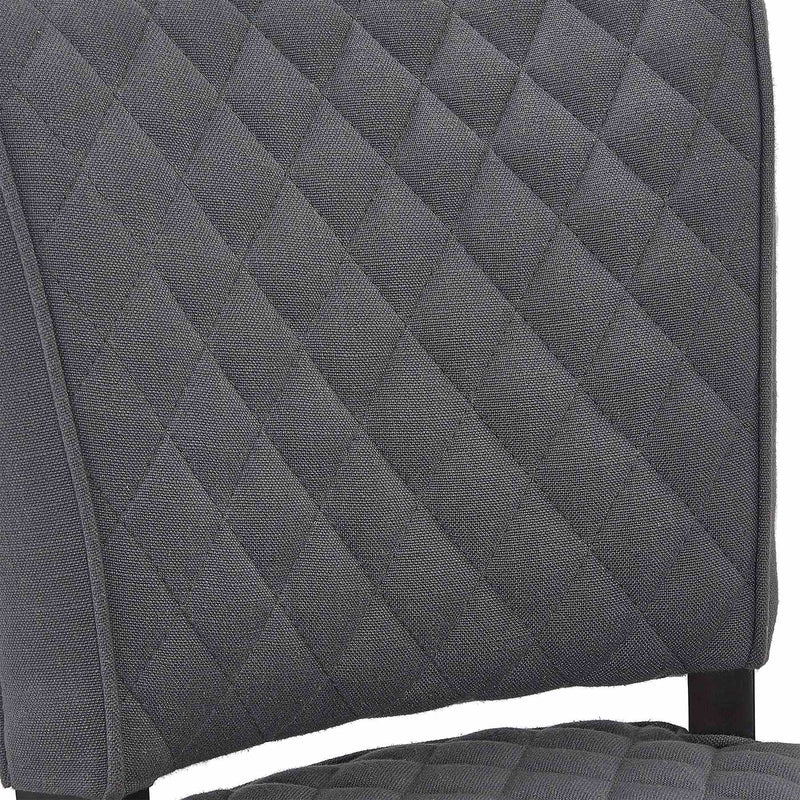 Gia 26" Counter Height Swivel Gray Fabric and Espresso Wood Bar Stool - Furniture City (CA)l