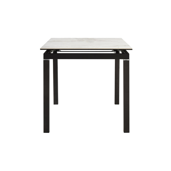 Giana Extendable Dining Table in Stone and Metal