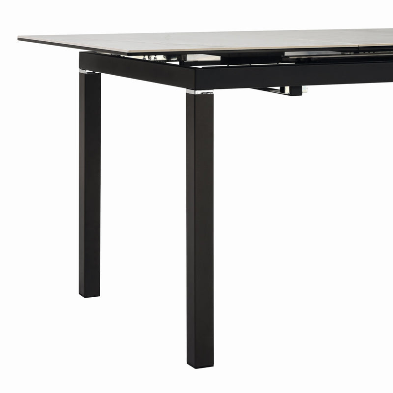 Giana Extendable Dining Table in Stone and Metal - Furniture City (CA)l