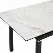 Giana Extendable Dining Table in Stone and Metal - Furniture City (CA)l