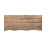 Glendora Outdoor Patio Live Edge Dining Table in Eucalyptus Wood with Black Metal Base - Furniture City (CA)l