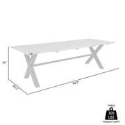 Glendora Outdoor Patio Live Edge Dining Table in Eucalyptus Wood with Black Metal Base - Furniture City (CA)l