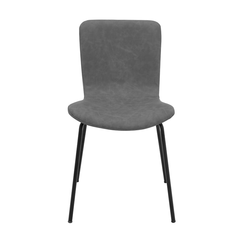 Gillian Modern Light Gray Fabric and Metal Dining Room Chairs - Set of 2 - Furniture City (CA)l