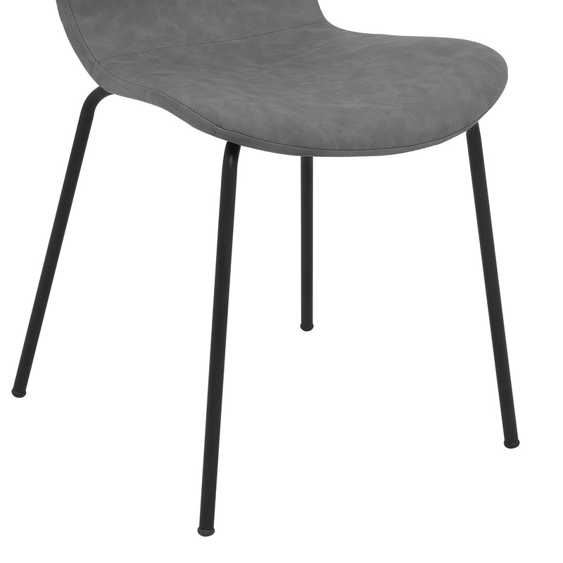 Gillian Modern Light Gray Fabric and Metal Dining Room Chairs - Set of 2 - Furniture City (CA)l
