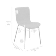 Gillian Modern Dark Gray Faux Leather and Metal Dining Room Chairs - Set of 2 - Furniture City (CA)l