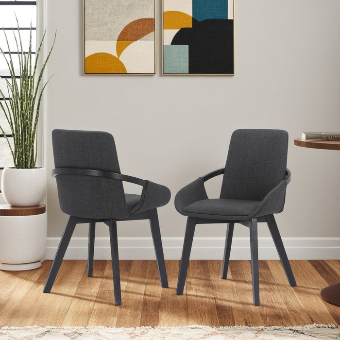 Greisen Modern Charcoal Wood Dining Room Chair