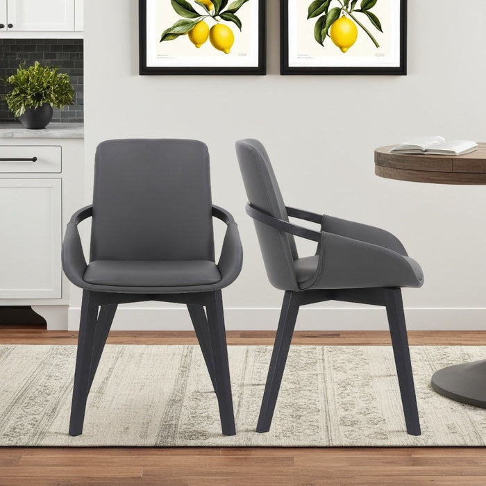 Greisen Modern Gray Wood Dining Room Chair