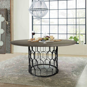 Gatsby Concrete and Metal Round Dining Table - Furniture City (CA)l