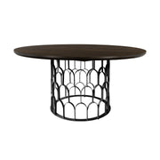 Gatsby Oak and Metal Round Dining Table - Furniture City (CA)l