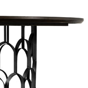 Gatsby Oak and Metal Round Dining Table - Furniture City (CA)l