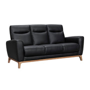 Greyson 83" Black Leather Sofa - Furniture City (CA)l
