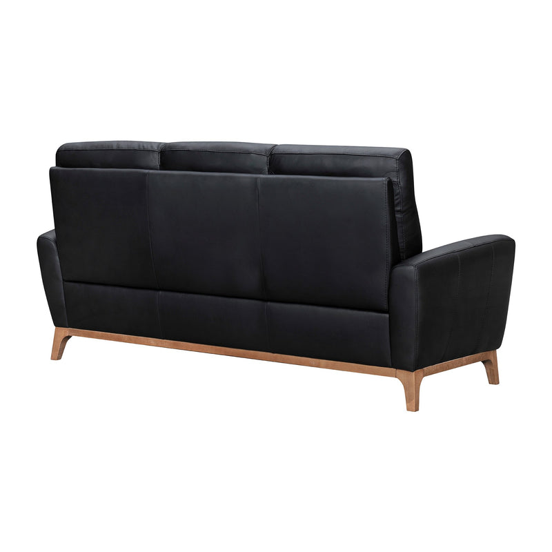 Greyson 83" Black Leather Sofa - Furniture City (CA)l