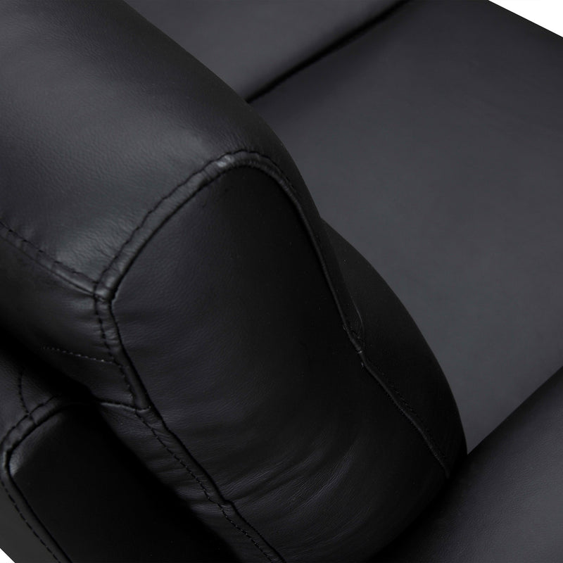 Greyson 83" Black Leather Sofa - Furniture City (CA)l