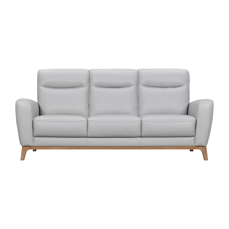 Greyson 83" Dove Gray Leather Sofa - Furniture City (CA)l
