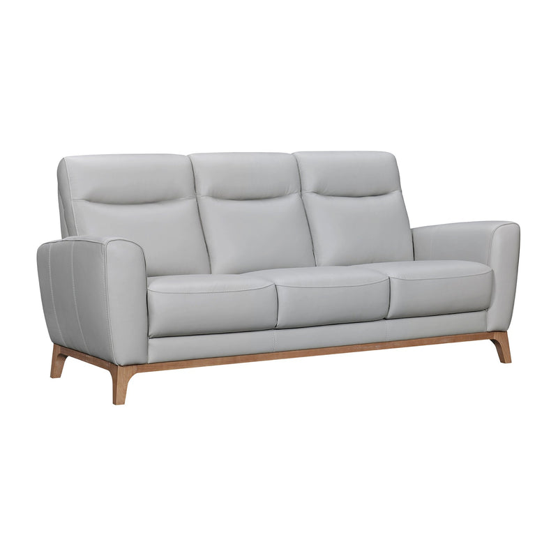 Greyson 83" Dove Gray Leather Sofa - Furniture City (CA)l