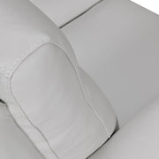 Greyson 83" Dove Gray Leather Sofa - Furniture City (CA)l