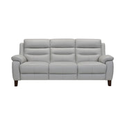 Hayward 82" Dove Gray Genuine Leather Power Reclining Sofa - Furniture City (CA)l