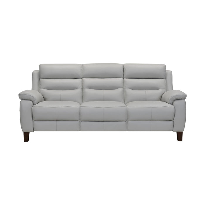 Hayward 82" Dove Gray Genuine Leather Power Reclining Sofa
