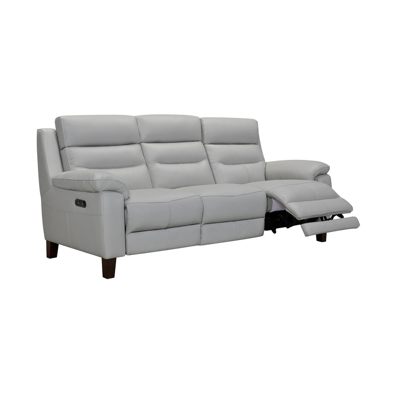 Hayward 82" Dove Gray Genuine Leather Power Reclining Sofa - Furniture City (CA)l