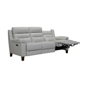 Hayward 82" Dove Gray Genuine Leather Power Reclining Sofa - Furniture City (CA)l