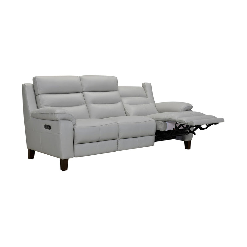 Hayward 82" Dove Gray Genuine Leather Power Reclining Sofa - Furniture City (CA)l