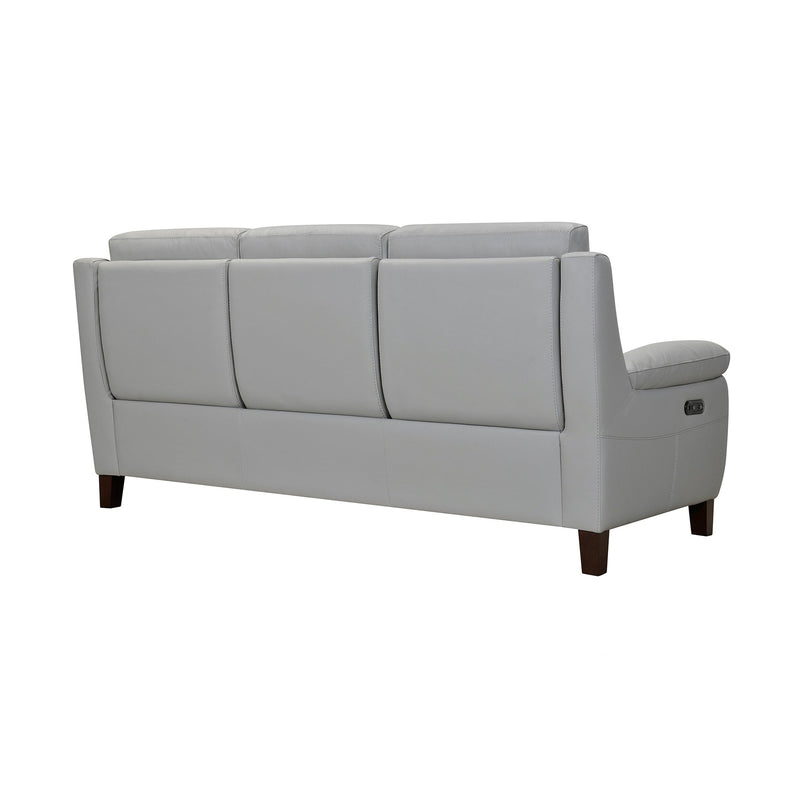 Hayward 82" Dove Gray Genuine Leather Power Reclining Sofa - Furniture City (CA)l
