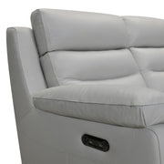 Hayward 82" Dove Gray Genuine Leather Power Reclining Sofa - Furniture City (CA)l