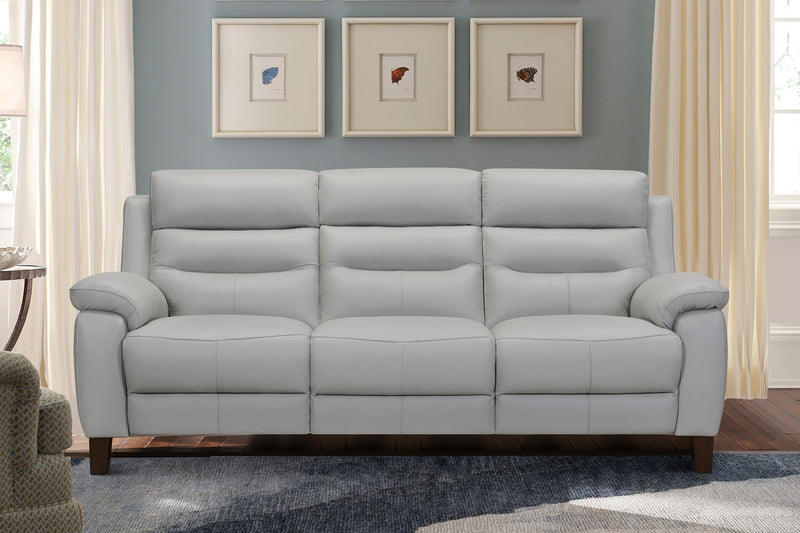 Hayward 82" Dove Gray Genuine Leather Power Reclining Sofa - Furniture City (CA)l