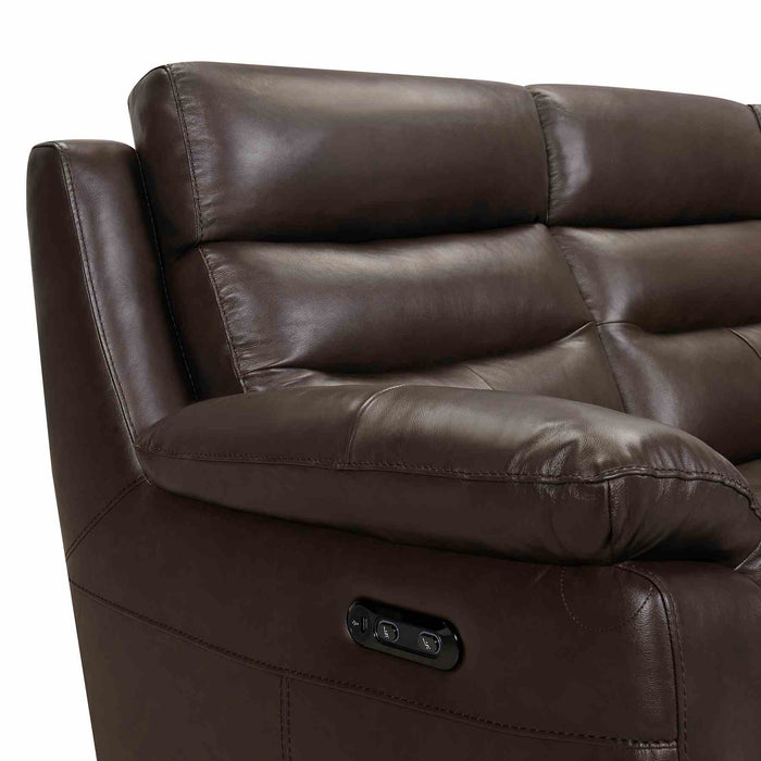 Hayward 82" Espresso Genuine Leather Power Reclining Sofa