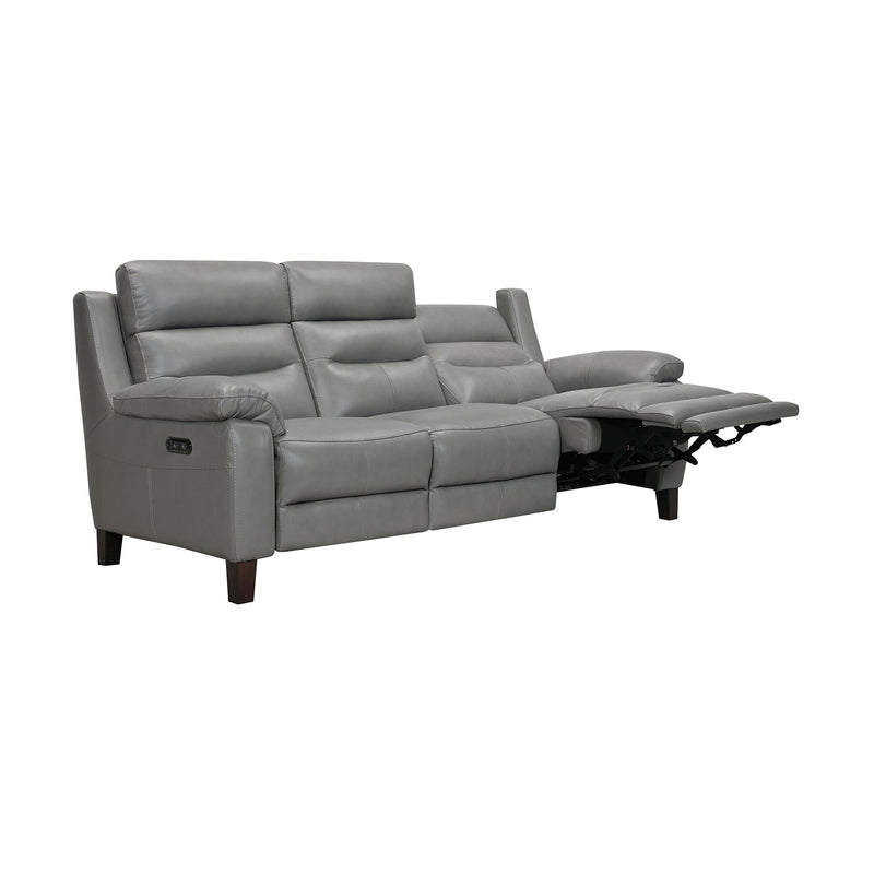 Hayward 82" Dark Gray Genuine Leather Power Reclining Sofa - Furniture City (CA)l