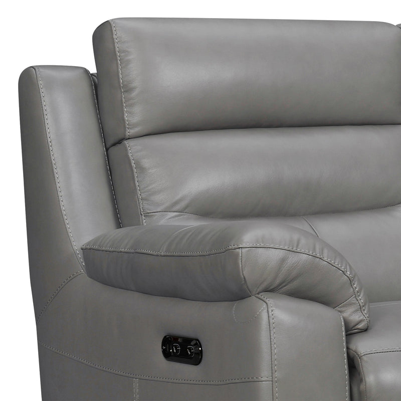 Hayward 82" Dark Gray Genuine Leather Power Reclining Sofa - Furniture City (CA)l