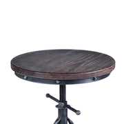 Harlem Adjustable Height Swivel Pine Wood and Metal Bicycle Bar Stool - Furniture City (CA)l