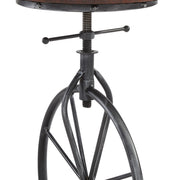 Harlem Adjustable Height Swivel Wrangler Fabric and Metal Bicycle Bar Stool - Furniture City (CA)l