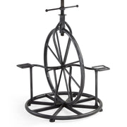 Harlem Adjustable Height Swivel Wrangler Fabric and Metal Bicycle Bar Stool - Furniture City (CA)l