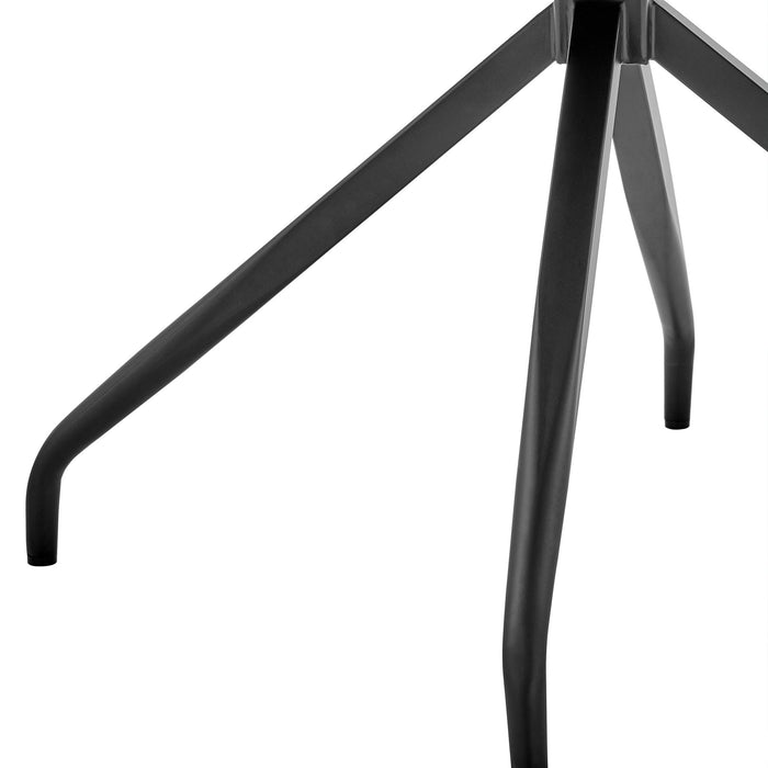 Hadley Dining Room Accent Chair in Gray Velvet with Black Finish