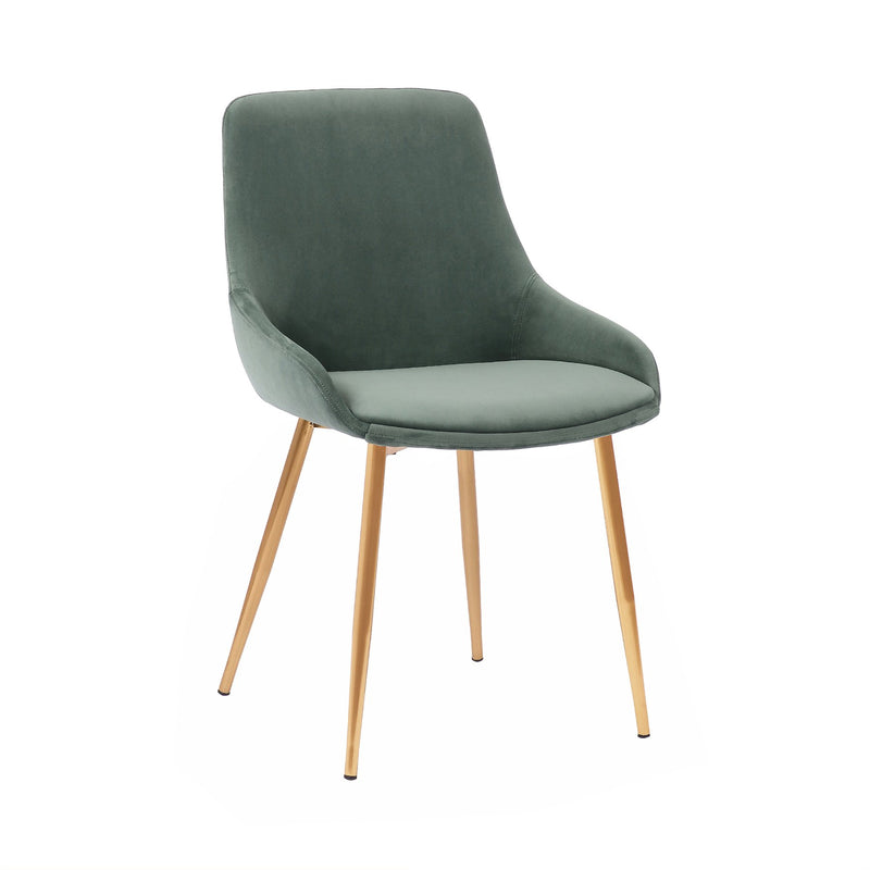 Heidi Sage Velvet Dining Accent Chair - Furniture City (CA)l