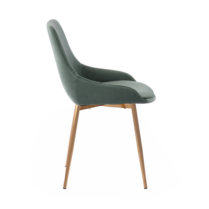 Heidi Sage Velvet Dining Accent Chair - Furniture City (CA)l