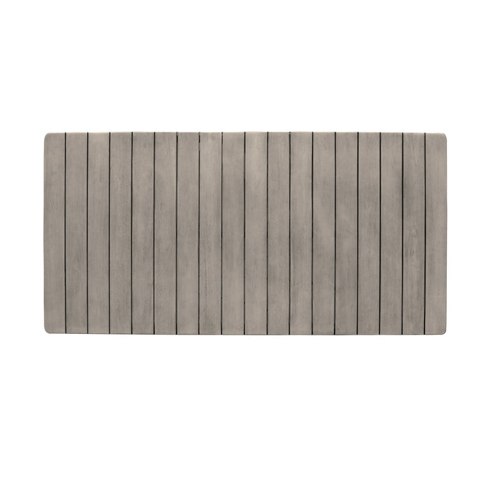 Haiti Patio Outdoor Dining Table in Gray Acacia Wood