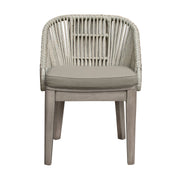 Haiti Patio Outdoor Dining chairs in Gray Acacia Wood and Rope - Set of 2 - Furniture City (CA)l
