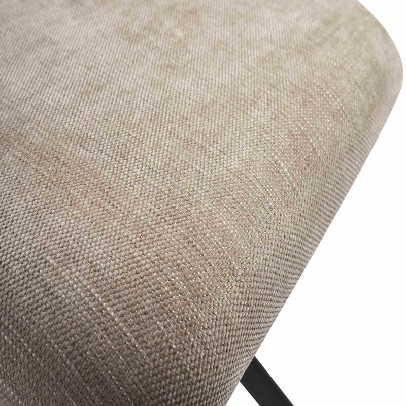Hallie Contemporary Swivel Curved Back Almond Upholstered Dining Chair - Set of 2 - Furniture City (CA)l