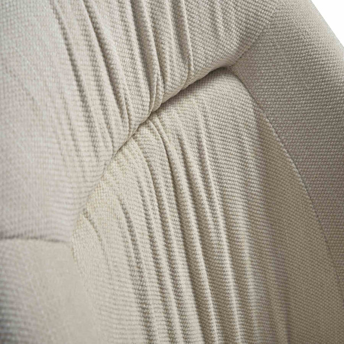 Hallie Contemporary Swivel Curved Back Cream Upholstered Dining Chair - Set of 2