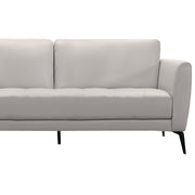 Hope Contemporary Sofa in Genuine Dove Gray Leather with Black Metal Legs - Furniture City (CA)l