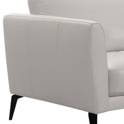 Hope Contemporary Sofa in Genuine Dove Gray Leather with Black Metal Legs - Furniture City (CA)l