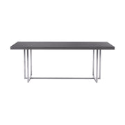 Harmony Contemporary Dining Table in Silver Finish and Gray Veneer Top - Furniture City (CA)l
