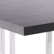 Harmony Contemporary Dining Table in Silver Finish and Gray Veneer Top - Furniture City (CA)l