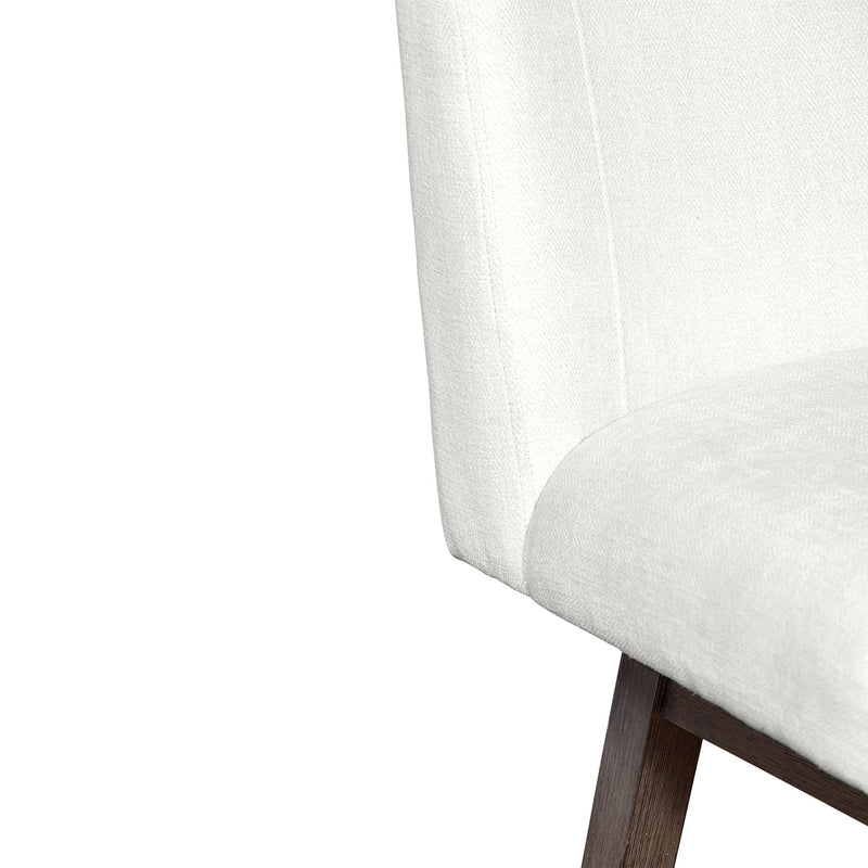 Isabella Swivel Bar Stool in Gray Oak Wood Finish with Pearl Fabric - Furniture City (CA)l