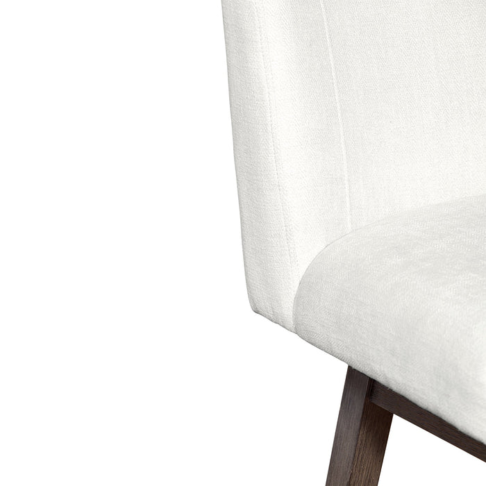 Isabella Swivel Bar Stool in Gray Oak Wood Finish with Pearl Fabric